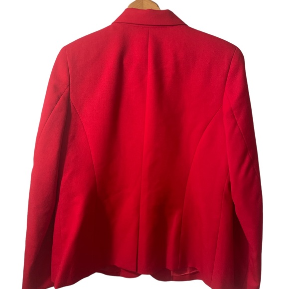 NWT Pendleton 100% virgin wool sheath dress and blazer set in size 14. RED - Picture 4 of 15